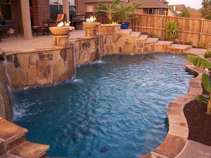 Cost of Pool Ownership with Freeform Pool with Fire Features